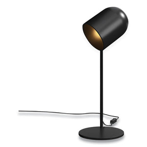 Essentials Led Plated Table Lamp, Adjustable Neck, 17.7" H, Black