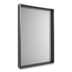 Plastic Frame Wall Mirror, Rectangular, Black Frame, 30.78 X 4.96 X 41.5
