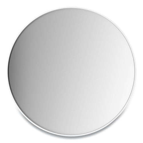 Aluminum Frame Wall Mirror, Round, White Frame, 31.5" Dia