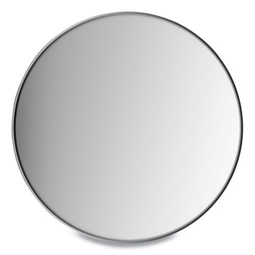 Aluminum Frame Wall Mirror, Round, Black Frame, 31.5" Dia