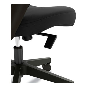 Essentials Mesh Back Fabric Task Chair, Supports Up To 275 Lb, Black Fabric Seat, Black Mesh Back, Black Base