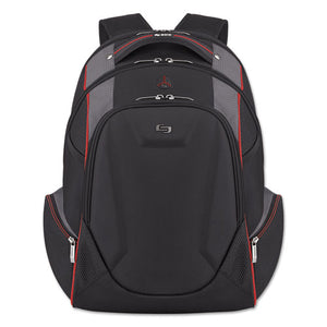 ESUSLACV7114 - Launch Laptop Backpack, 17.3", 12 1-2 X 8 X 19 1-2, Black-gray-red