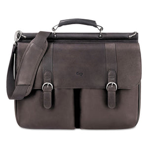 ESUSLD5353 - Executive Leather Briefcase, 16", 16 1-2" X 5" X 13", Espresso