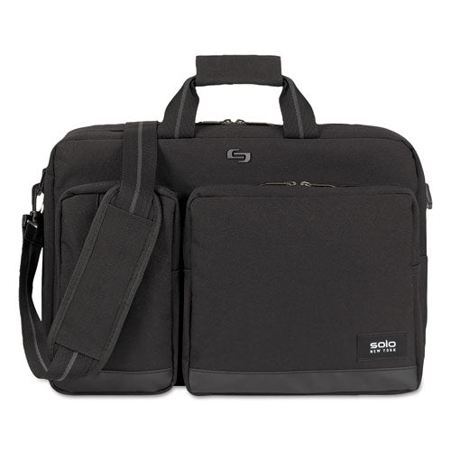 ESUSLUBN3104 - URBAN HYBRID BRIEFCASE, 5" X 17.25" X 17.24", POLYESTER, BLACK