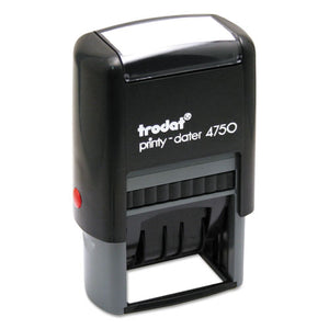 ESUSSE4754 - Trodat Economy 5-In-1 Stamp, Dater, Self-Inking, 1 5-8 X 1, Blue-red