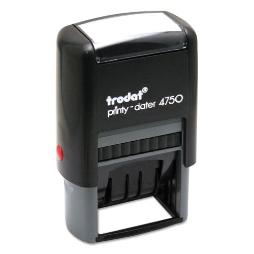 ESUSSE4754 - Trodat Economy 5-In-1 Stamp, Dater, Self-Inking, 1 5-8 X 1, Blue-red