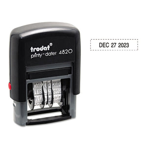 ESUSSE4820 - Trodat Economy Stamp, Dater, Self-Inking, 1 5-8 X 3-8, Black