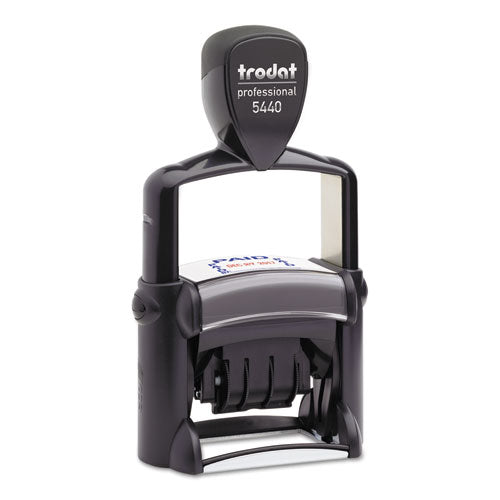 ESUSST5444 - Trodat Professional 5-In-1 Date Stamp, Self-Inking, 1 1-8 X 2, Blue-red