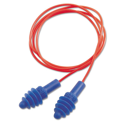 ESUVXDPAS30R - Dpas-30r Airsoft Multiple-Use Earplugs, 27nrr, Red Polycord, Blue, 100-box