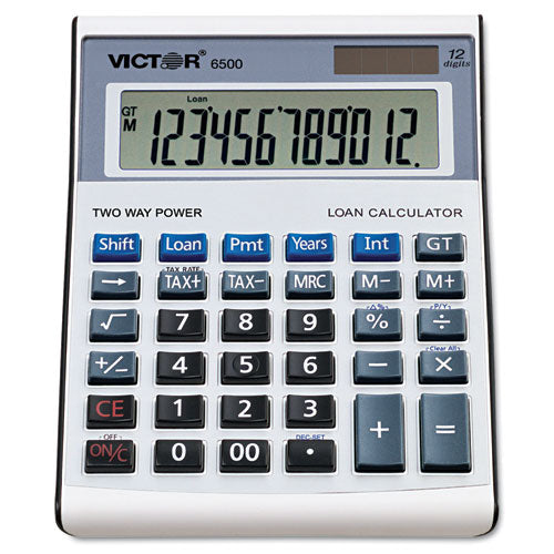 ESVCT6500 - 6500 Executive Desktop Loan Calculator, 12-Digit Lcd