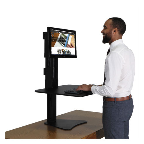 ESVCTDC300 - HIGH RISE STANDING DESK WORKSTATION, 28 X 23 X 15 1-2, BLACK