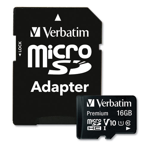 ESVER44082 - 16GB PREMIUM MICROSDHC MEMORY CARD WITH ADAPTER, UHS-I V10 U1 CLASS 10