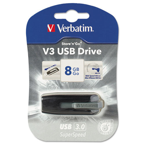 ESVER49171 - Store 'n' Go V3 Usb 3.0 Drive, 8gb, Black-gray
