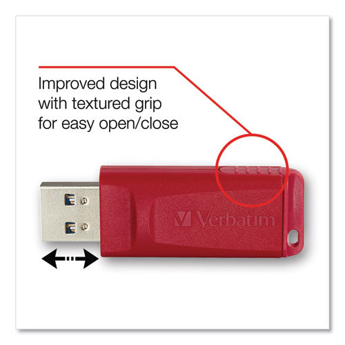 ESVER95507 - Store 'n' Go Usb 2.0 Flash Drive, 8gb, Red