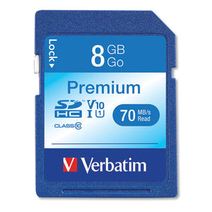 ESVER96318 - 8GB PREMIUM SDHC MEMORY CARD, USH-1 V10 U1 CLASS 10