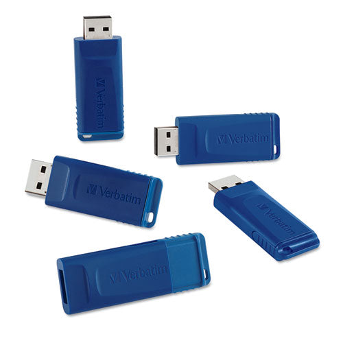 Classic Usb 2.0 Flash Drive, 8 Gb, Blue, 5-pack