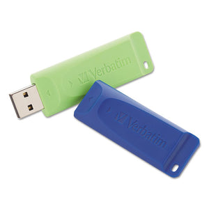 ESVER99124 - Store 'n' Go Usb 2.0 Flash Drive, 32gb, Blue-green, 2 Pack