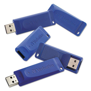 ESVER99810 - CLASSIC USB 2.0 FLASH DRIVE, 8 GB, BLUE, 5-PK