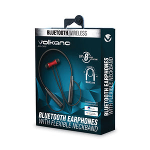 Aeon+ Series Wireless Bluetooth 5.0 Stereo Earphones With Flexible Headband, Black-red