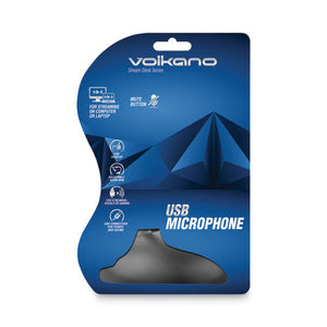 Volkano Stream Desk Series Gooseneck Microphone, Black