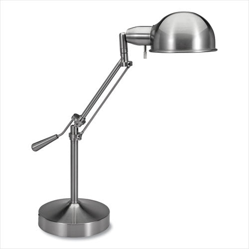 Full-spectrum Cfl Compact-fluorescent Tilt-arm Desk Lamp, 20" To 24" High, Brushed Nickel