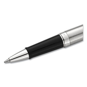 Hemisphere Roller Ball Pen, Stick, Fine 0.7 Mm, Black Ink, Stainless Steel-palladium-chrome Barrel