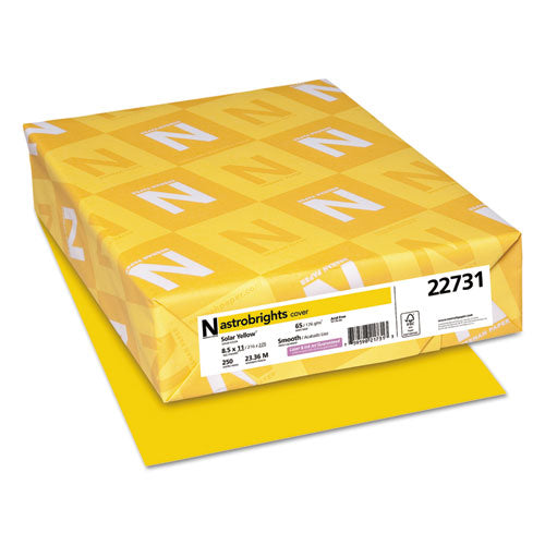 ESWAU22731 - Color Cardstock, 65lb, 8 1-2 X 11, Solar Yellow, 250 Sheets