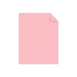 Color Cardstock, 65 Lb, 8.5 X 11, Bubble Gum, 250-pack