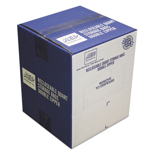 ESWBIZIP1QS500 - Resealable Clear Plastic Storage Bags, 1qt, 1.75mil, 7 X 8, Clear, 500-box
