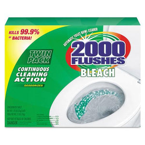 ESWDF290088 - 2000 Flushes Plus Bleach, 1.25oz, Box, 2-pack, 6 Packs-carton