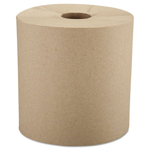 ESWIN12806 - Nonperforated Roll Towels, 8" X 800ft, Brown, 6 Rolls-carton