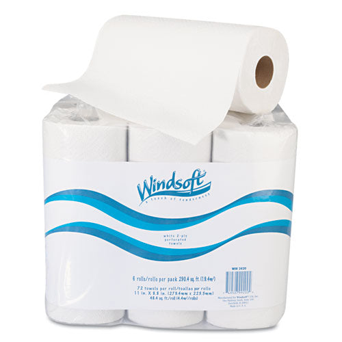 ESWIN2420 - Paper Towel Roll, 11" X 8 4-5", White, 72-roll, 6 Rolls-pack