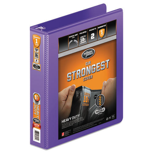 ESWLJ36334267 - Heavy-Duty Round Ring View Binder W-extra-Durable Hinge, 1 1-2" Cap, Purple