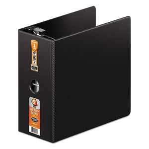 ESWLJ38450B - Heavy-Duty D-Ring Binder W-extra-Durable Hinge, 5" Cap, Black