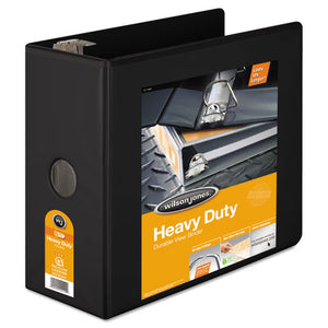 ESWLJ38550B - Heavy-Duty D-Ring View Binder W-extra-Durable Hinge, 5" Cap, Black