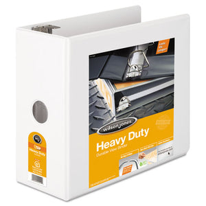 ESWLJ38550W - Heavy-Duty D-Ring View Binder W-extra-Durable Hinge, 5" Cap, White