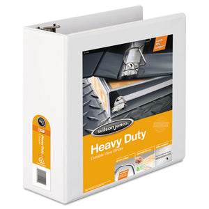 ESWLJ38554W - Heavy-Duty D-Ring View Binder W-extra-Durable Hinge, 4" Cap, White