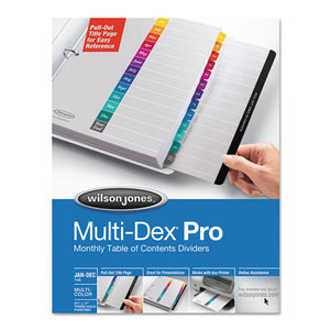 Multi-dex Pro Quick Reference Index System, 12-tab, Jan. To Dec., 11 X 8.5, White, 1 Set