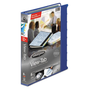 ESWLJ55096 - View-Tab Presentation Round Ring View Binder W-tabs, 1" Cap, Blue