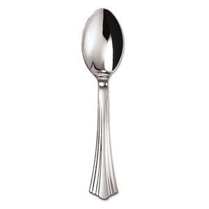ESWNA620155 - Heavyweight Plastic Spoons, Silver, 6 1-4", Reflections Design, 600-carton