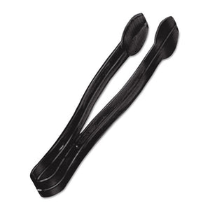 ESWNAA7TSBL - Plastic Tongs, 9 Inches, Black, 48-case