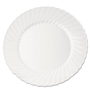 ESWNACW9180W - Classicware Plastic Plates, 9 Inches, White, Round, 10-pack