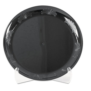 ESWNADWP10144BK - Plastic Plates, 10 1-4 Inches, Designerware Design, Black, Round, 10-pack