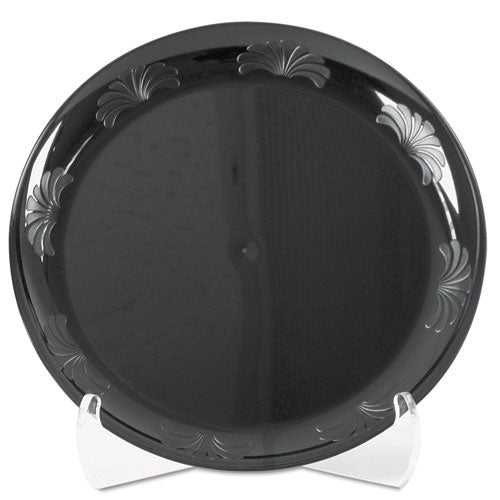 ESWNADWP9180BK - Designerware Plastic Plates, 9 Inches, Black, Round, 10-pack