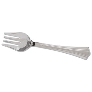 ESWNARFVFK10 - Heavyweight Plastic Serving Forks, Silver, 10", Reflections, 60-carton