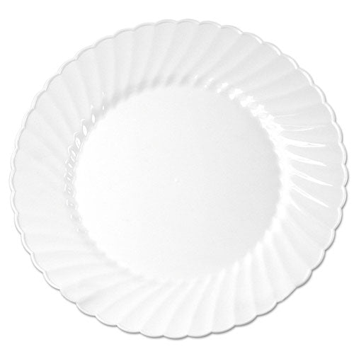 ESWNARSCW61512W - Classicware Plastic Plates, 6" Dia. White, 12-bag, 15 Bag-carton