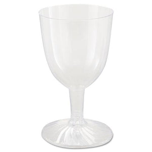 ESWNASW5 - Comet Plastic Wine Glasses, 6 Oz, Clear, Two-Piece Construction