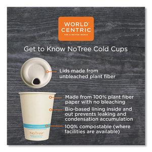 Notree Paper Cold Cups, 12 Oz, Natural, 1,000-carton