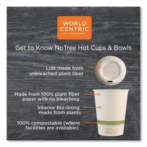 Notree Paper Hot Cups, 16 Oz, Natural, 1,000-carton