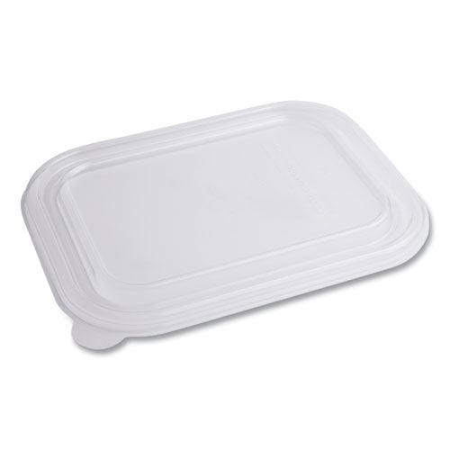 Pla Lids For Trsc60 Fiber Containers, 7.8 X 10.2 X 0.5, Clear, 400-carton